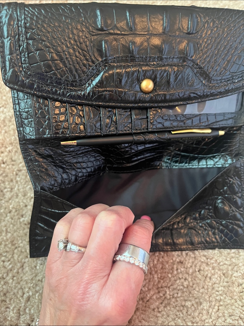 Brahmin Vintage Croc Embossed Wallet - Picture 10 of 11